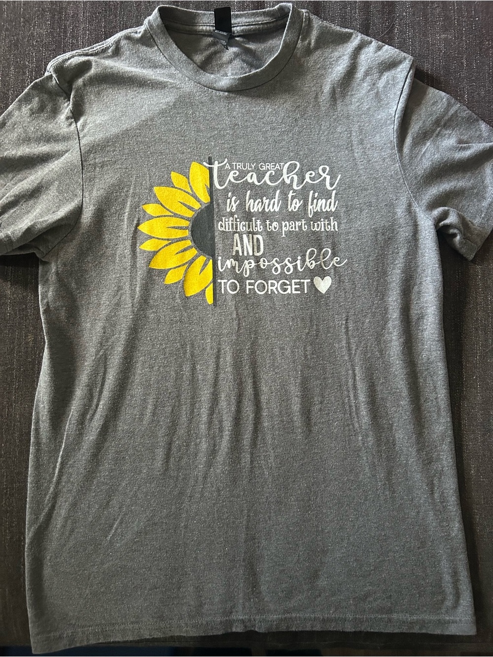 District Teacher Appreciation Sunflower Graphic Tee Heather Gray Medium